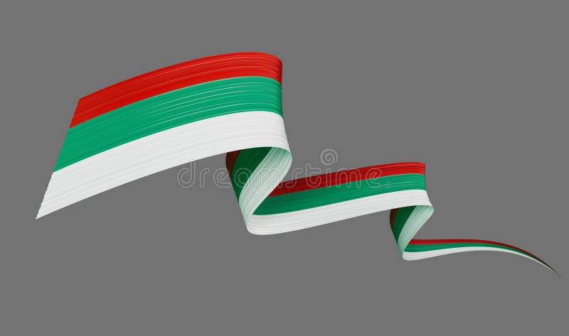 Fundalul fluturaș al steagului Bulgariei pentru Ziua Independenței 3d royalty free illustration