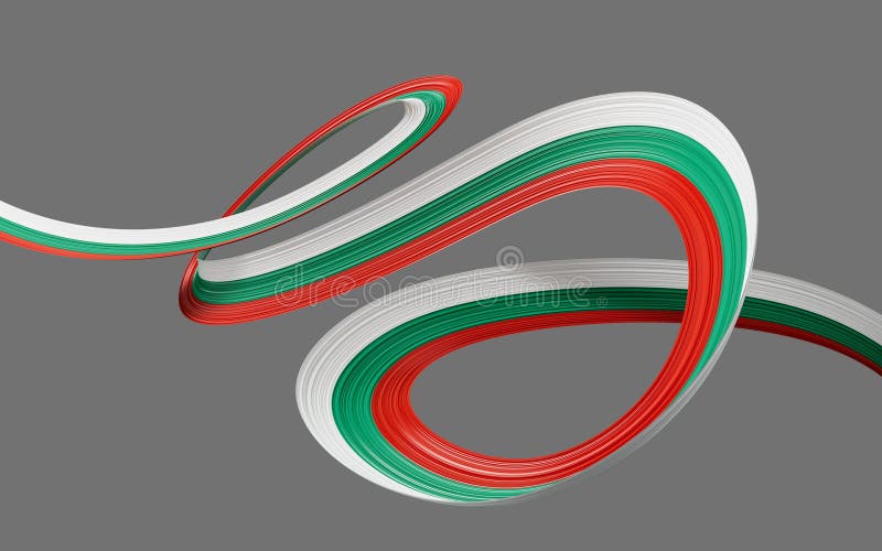 Fundalul fluturaș al steagului Bulgariei pentru Ziua Independenței 3d royalty free illustration