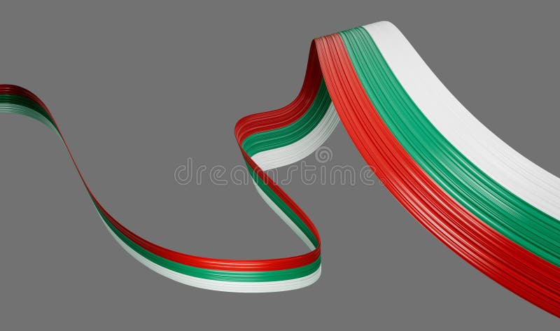 Fundalul fluturaș al steagului Bulgariei pentru Ziua Independenței 3d royalty free illustration