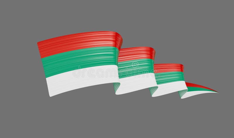 Fundalul fluturaș al steagului Bulgariei pentru Ziua Independenței 3d royalty free illustration