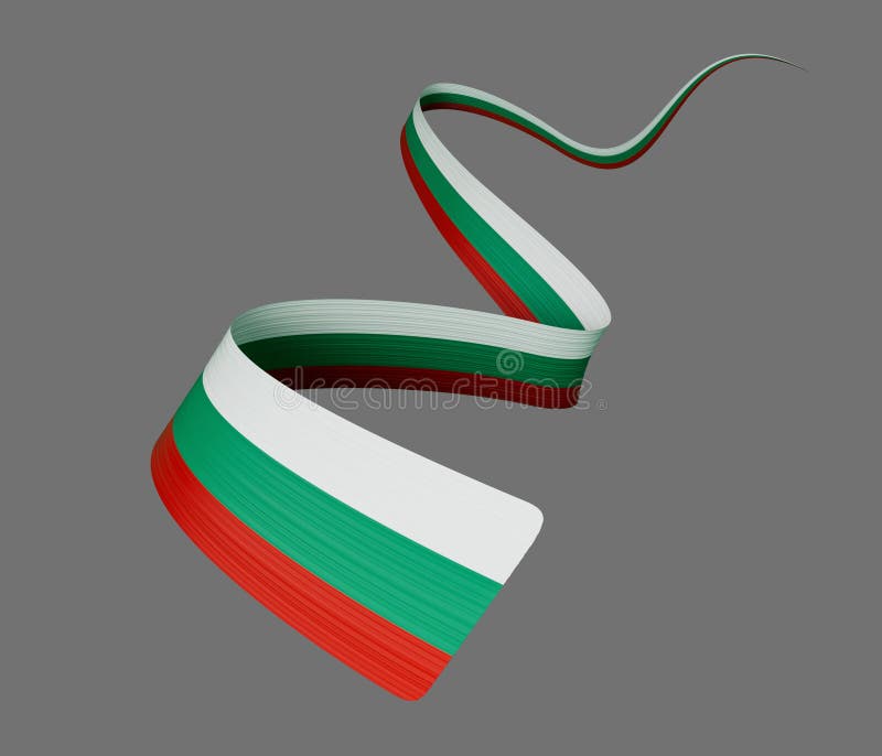 Fundalul fluturaș al steagului Bulgariei pentru Ziua Independenței 3d vector illustration