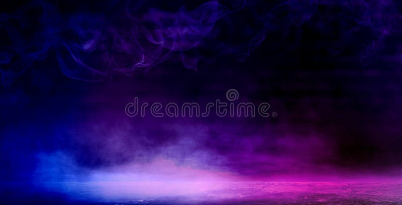 Fundalul unei camere negre întunecate goale. ziduri goale de cărămidă iluminează radiațiile fumătoare. royalty free stock image