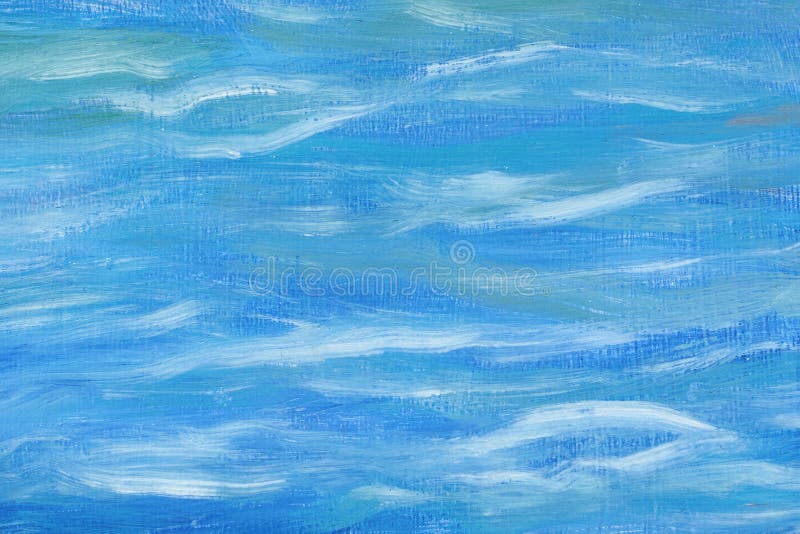 Beautiful abstract background. Oil painting, sea abstraction. Mixed blue and white colors. Unusual art technique. Handmade work. Beautiful abstract background. Oil painting, sea abstraction. Mixed blue and white colors. Unusual art technique. Handmade work