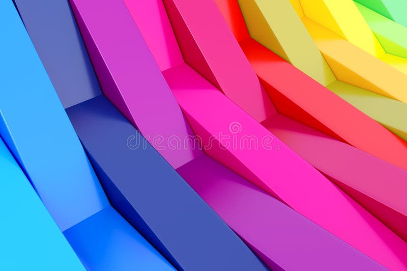 Fundo abstrato colorido com caixas cruzadas 3D ilustração stock