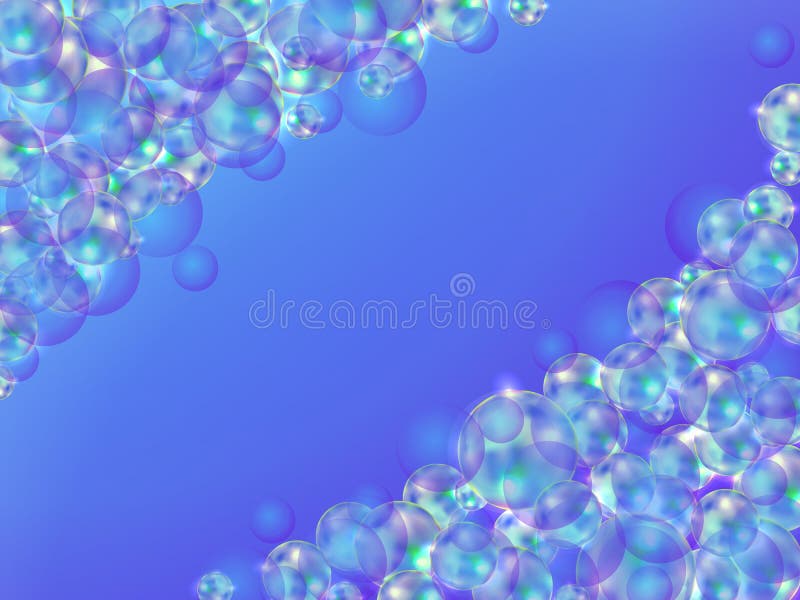 Fundo abstrato com bolhas de sabão nos cantos ilustração do vetor