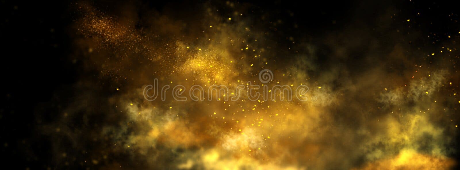 Fundo abstrato da poeira de ouro sobre o preto Fundo dourado bonito do tela panorâmico da arte Fundo abstrato da poeira de ouro sobre o preto Fundo dourado bonito do tela panorâmico da arte