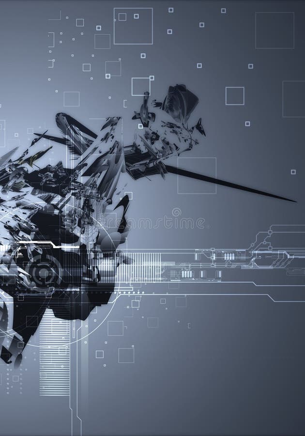 Fundo tecnológico abstrato ilustração stock