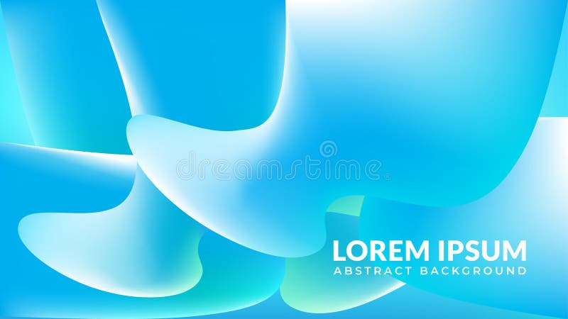 Fundo abstrato de gradação de fluido azul deslumbrante e moderno. ilustração do vetor