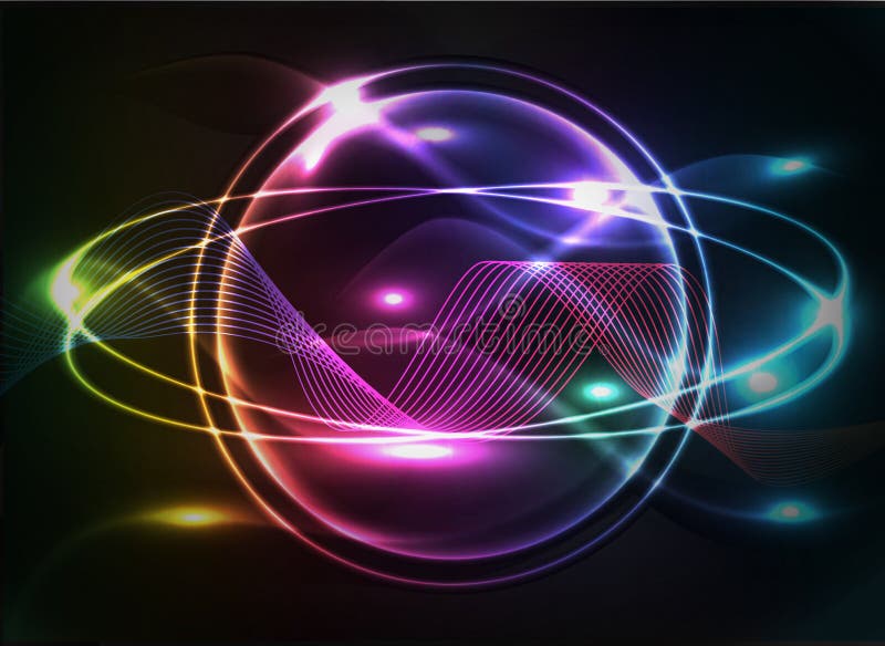 Fundo abstrato brilhante com bolhas ilustração royalty free