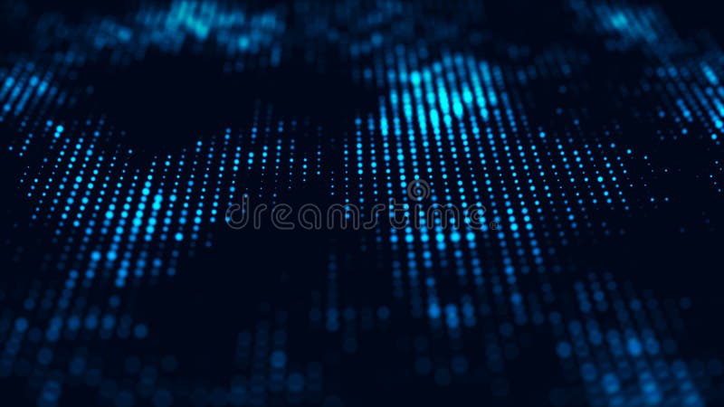 Fundo abstrato do fluxo da tecnologia Fundo futurista dos pontos com uma onda din?mica rendi??o 3d ilustração do vetor Fundo abstrato do fluxo da tecnologia Fundo futurista dos pontos com uma onda din?mica rendi??o 3d ilustração do vetor