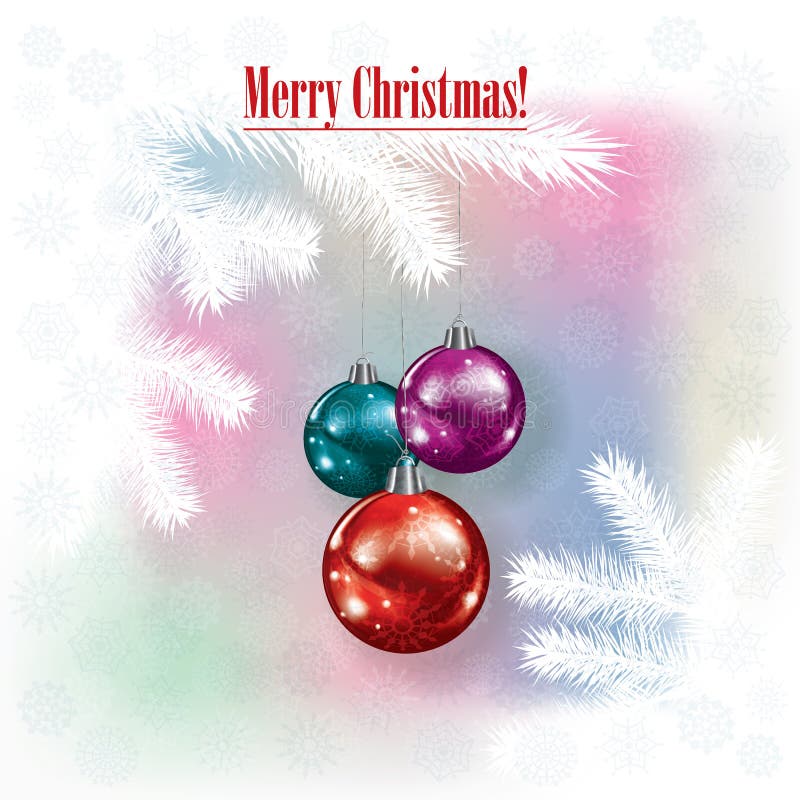 Fundo abstrato do Natal com decorações ilustração royalty free