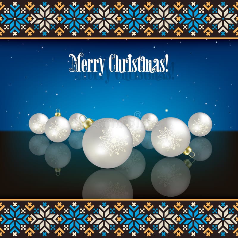 Fundo natalício abstrato com decorações e ilustração royalty free