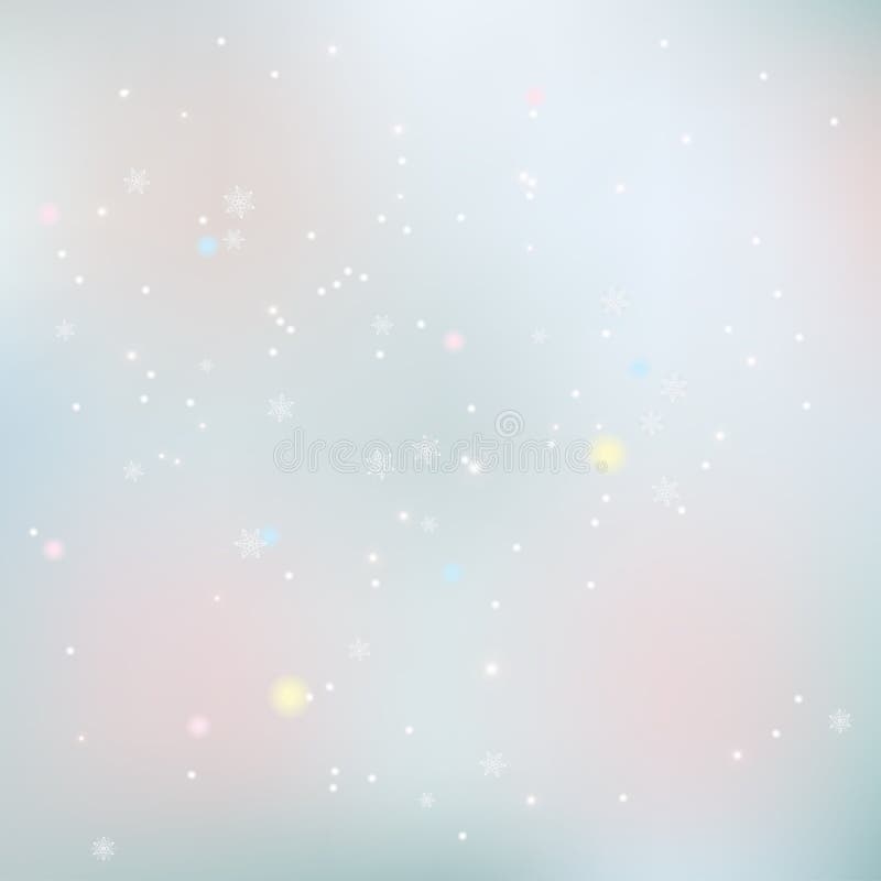 Fundo natalício abstrato com flocos de neve ilustração stock