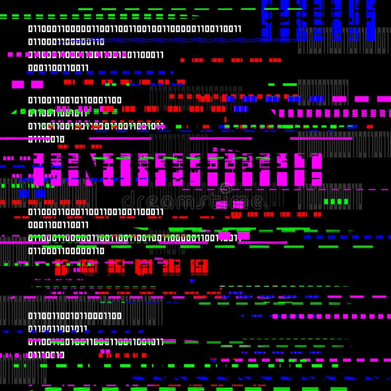 Fundo abstrato do pulso aleatório Tela glitched digital do vetor com ruído ilustração do vetor Fundo abstrato do pulso aleatório Tela glitched digital do vetor com ruído ilustração do vetor