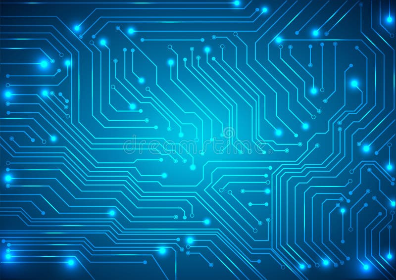 Fundo vetorial abstrato com placa de circuito de alta tecnologia ilustração do vetor