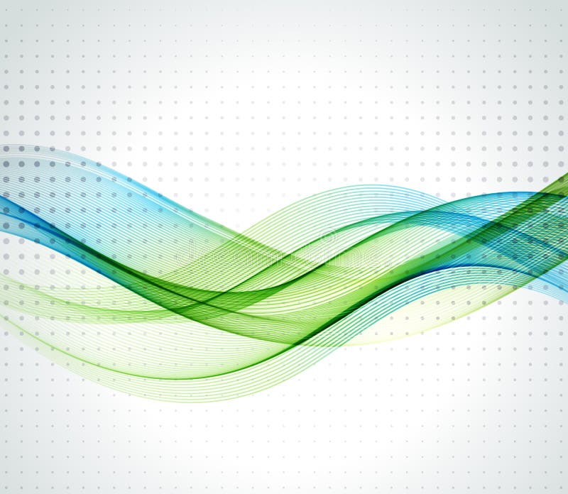 Fundo vetorial abstrato, azul ondulado ilustração stock