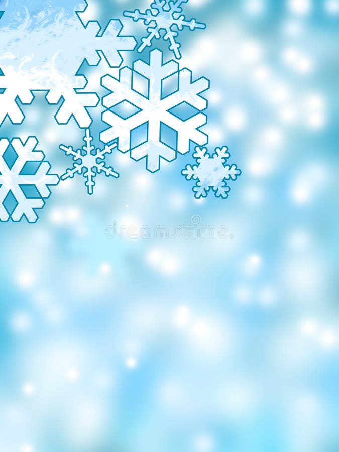 Fundo Abstrato de Flocos de Neve Invernal ilustração do vetor