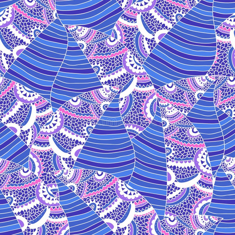 Fundo abstrato sem emenda com folhas e ornamento ilustração do vetor Fundo abstrato sem emenda com folhas e ornamento ilustração do vetor