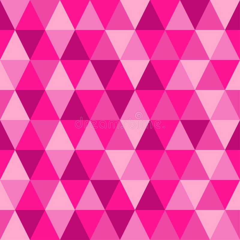 Fundo abstrato sem emenda geométrico com formas do triângulo como o teste padrão de mosaico em um rosa plástico na moda de 2019 c ilustração stock Fundo abstrato sem emenda geométrico com formas do triângulo como o teste padrão de mosaico em um rosa plástico na moda de 2019 c ilustração stock