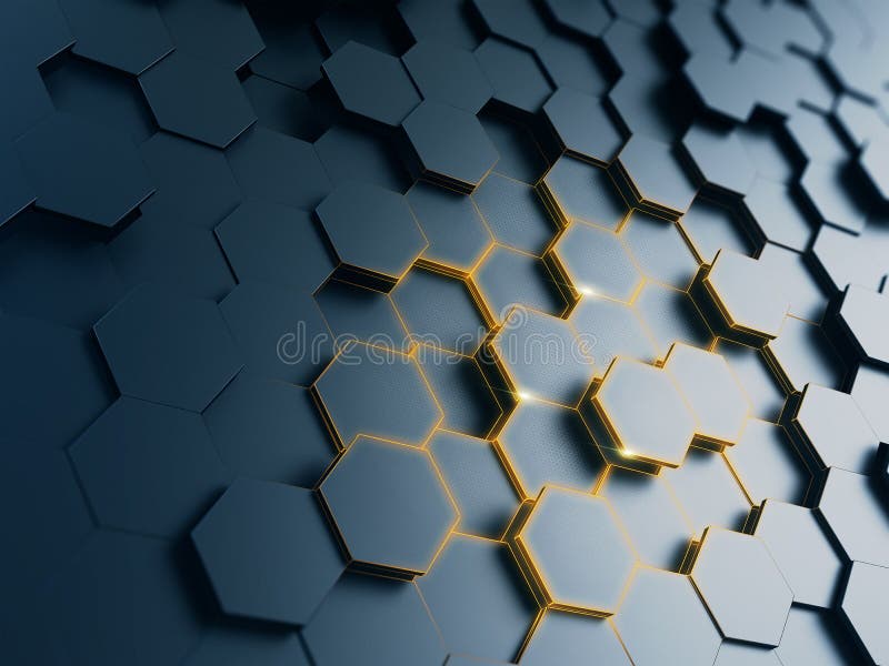 Fundo abstrato hexagonal ilustração do vetor