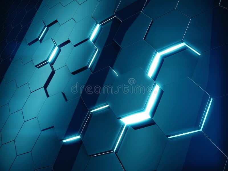 Fundo abstrato hexagonal ilustração stock