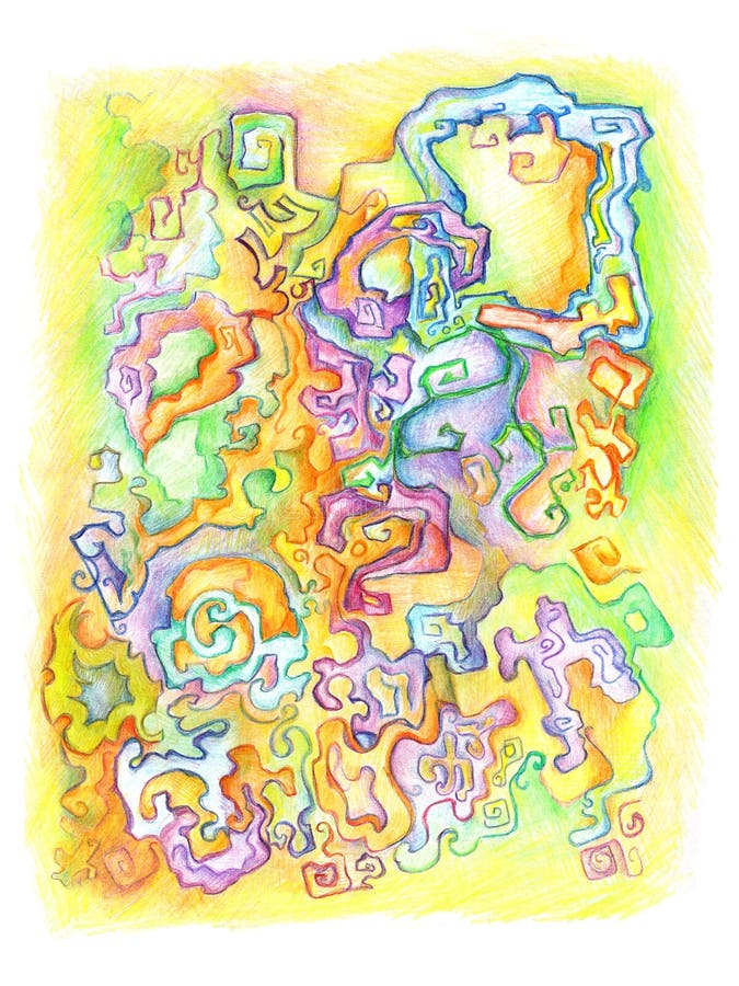 Fundo abstrato, tirando com pastéis ilustração royalty free Fundo abstrato, tirando com pastéis ilustração royalty free