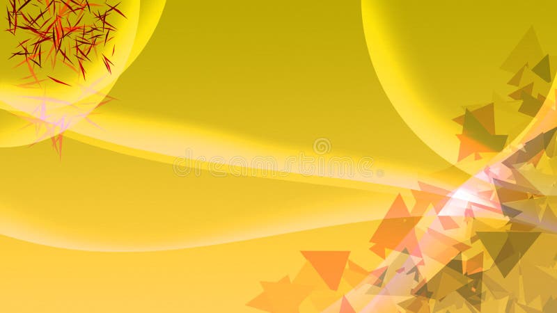 Fundo amarelo com curvas e triângulos ilustração stock Fundo amarelo com curvas e triângulos ilustração stock
