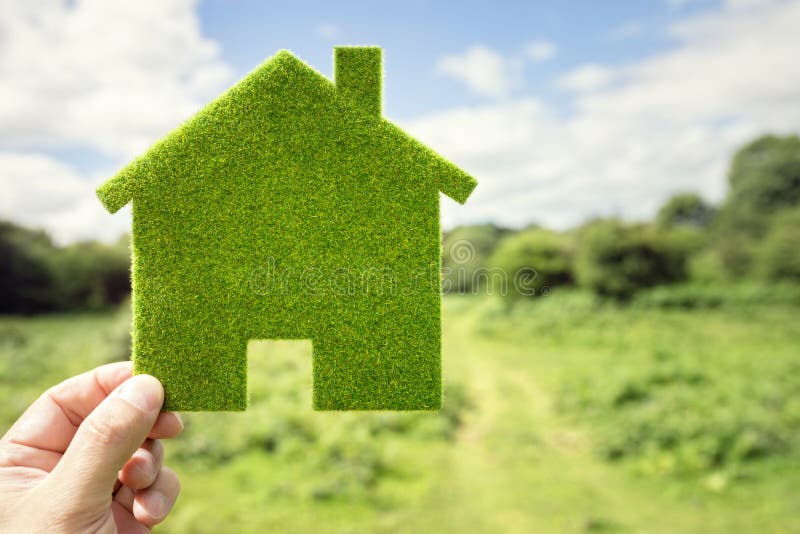 Fundo ambiental da casa verde do eco
