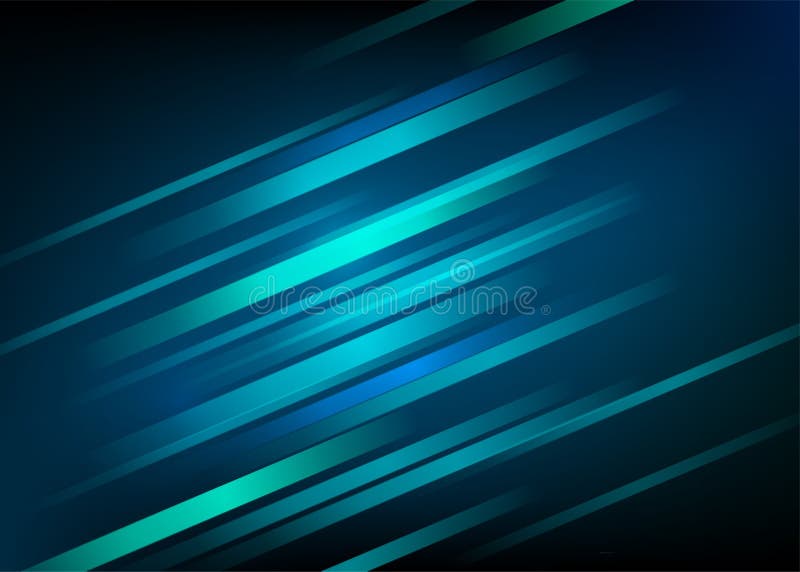 Fundo azul abstrato com linhas diagonais claras Projeto do movimento da velocidade Textura dinâmica do esporte Vetor do córrego d