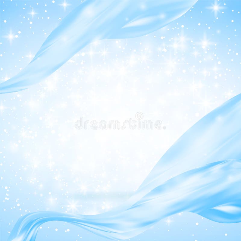 Fundo azul abstrato com luz, linhas, faíscas e estrelas as fitas de seda estão curvando-se e estão voando-se Copyspace para o seu ilustração stock Fundo azul abstrato com luz, linhas, faíscas e estrelas as fitas de seda estão curvando-se e estão voando-se Copyspace para o seu ilustração stock