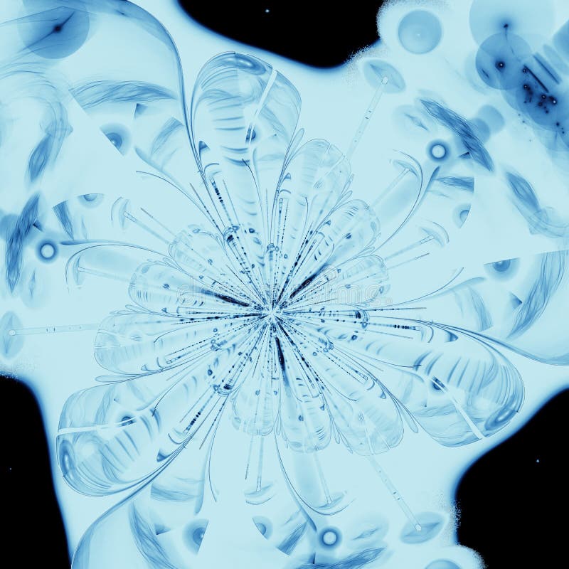 Fundo azul bonito com flor ou o floco de neve abstrato imagens de stock royalty free Fundo azul bonito com flor ou o floco de neve abstrato imagens de stock royalty free