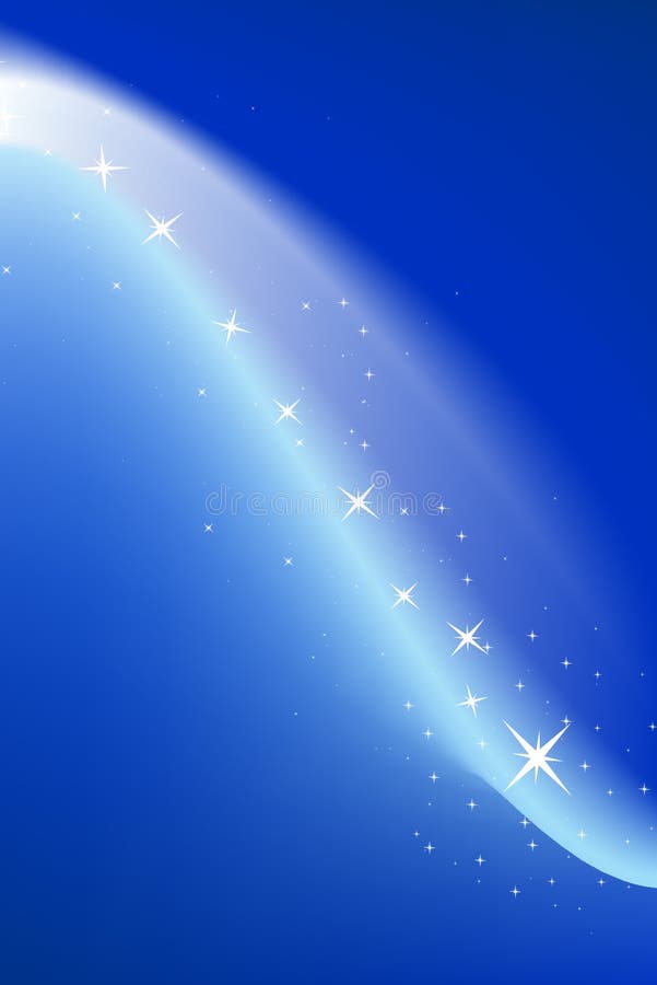 Fundo azul com estrelas ilustração do vetor