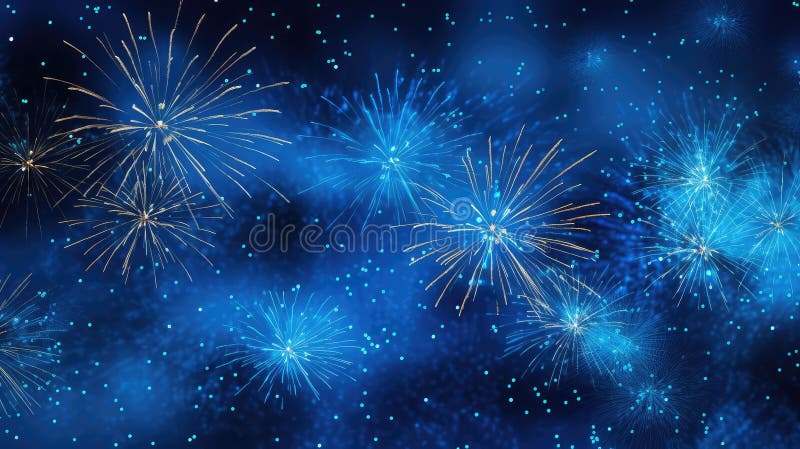 Fundo azul de fogo impressionante ilustração royalty free