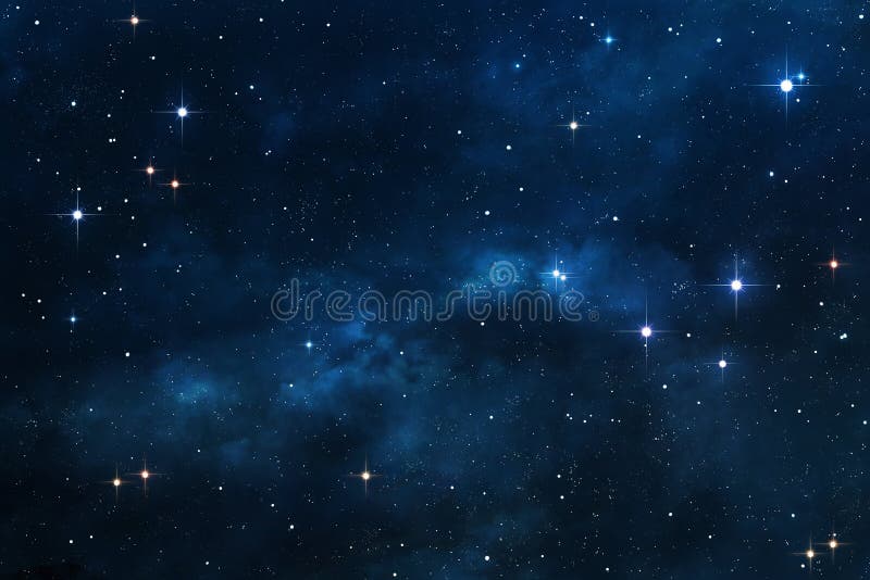 Fundo espacial de Nebulosa Azul ilustração stock