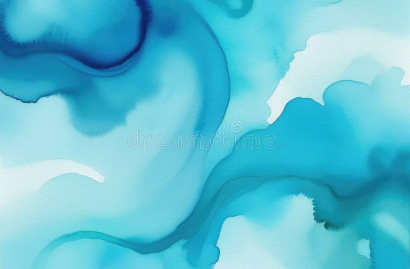 Fundo azul e branco abstrato pastel de aquarela ilustração do vetor