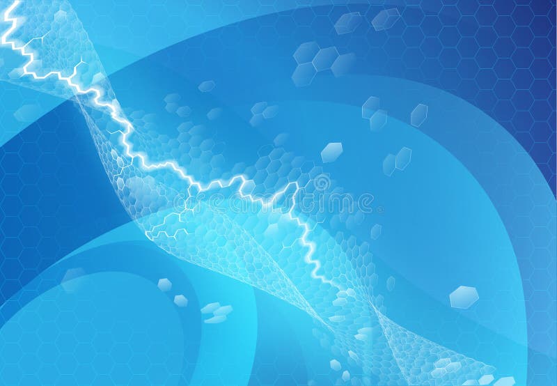 Fundo azul elétrico dos hexágonos ilustração stock Fundo azul elétrico dos hexágonos ilustração stock