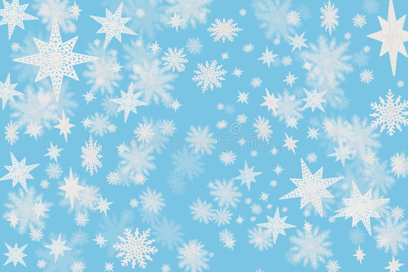 Fundo azul frio do Natal com flocos da neve e estrelas com b ilustração royalty free Fundo azul frio do Natal com flocos da neve e estrelas com b ilustração royalty free