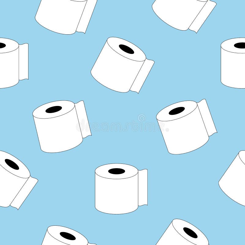 Fundo azul sem emenda do teste padrão do ícone de toalha de papel ?cone edit?vel de toalha de papel do esbo?o ilustração stock Fundo azul sem emenda do teste padrão do ícone de toalha de papel ?cone edit?vel de toalha de papel do esbo?o ilustração stock
