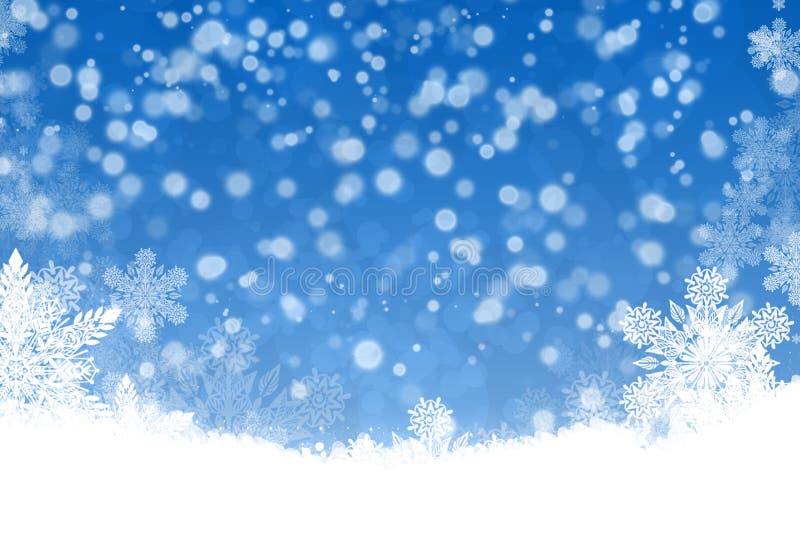 Lindo fundo de Natal com flocos de neve ilustração stock