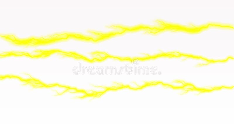 Fundo branco com linhas de chama amarela que emitem luz. ilustração stock