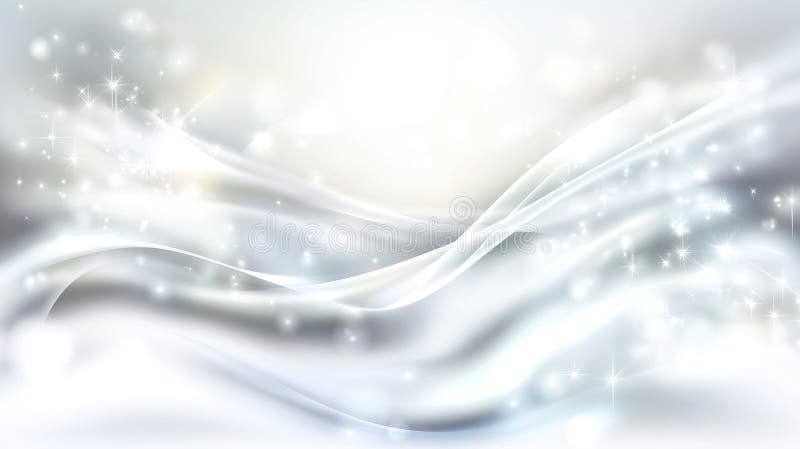 Fundo branco e cinzento que flui abstrato com partículas de cinza foto de stock