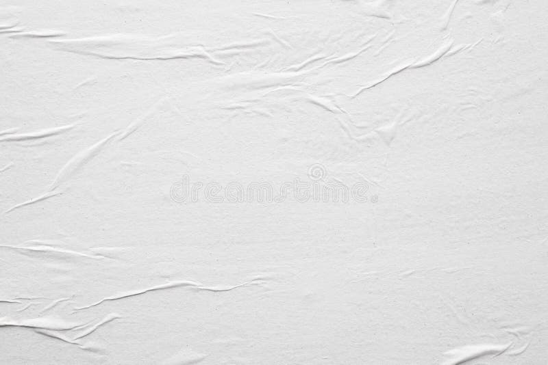 Fundo branco em branco amassado e amassado de papel