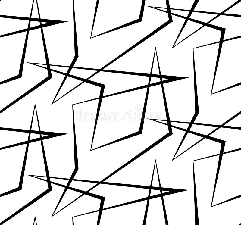 Fundo branco sem costura vetorial abstrato de linhas pretas ilustração stock