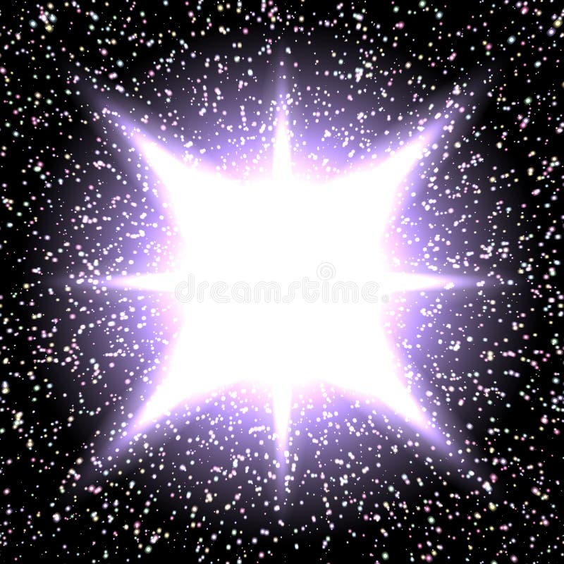 Fundo brilhante da noite com estrelas e luzes ilustração do vetor Fundo brilhante da noite com estrelas e luzes ilustração do vetor