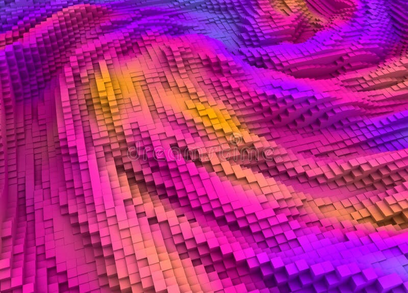 Fundo colorido abstrato dos cubos da topografia ilustração stock Fundo colorido abstrato dos cubos da topografia ilustração stock
