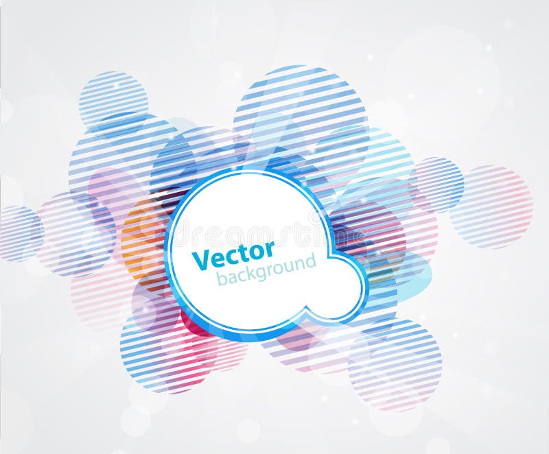 Fundo colorido abstrato com círculos ilustração stock