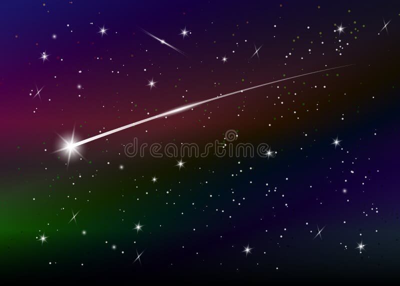 Fundo contra a obscuridade - céu noturno estrelado azul da estrela de tiro, ilustração do vetor ilustração do vetor Fundo contra a obscuridade - céu noturno estrelado azul da estrela de tiro, ilustração do vetor ilustração do vetor