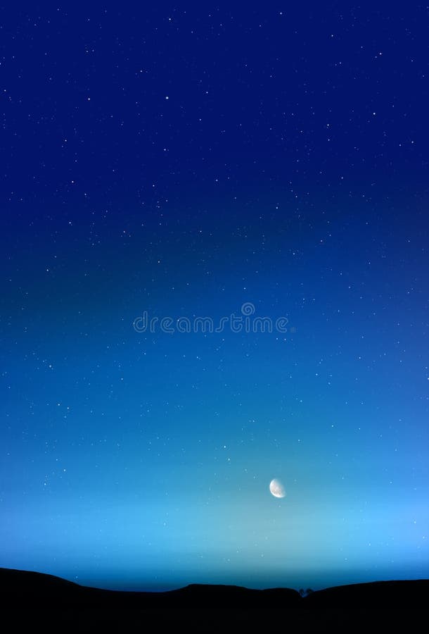 Céu crepuscular azul imagem de stock