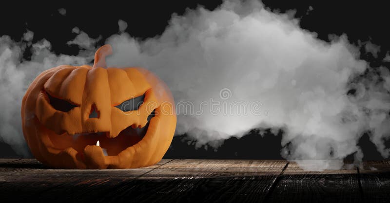Fundo 3d-illustration da abóbora de Dia das Bruxas ilustração do vetor