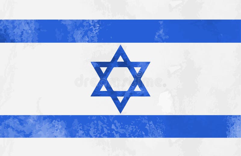 Fundo da bandeira de Israel da aquarela Ilustração Eps 10 do vetor ilustração stock Fundo da bandeira de Israel da aquarela Ilustração Eps 10 do vetor ilustração stock